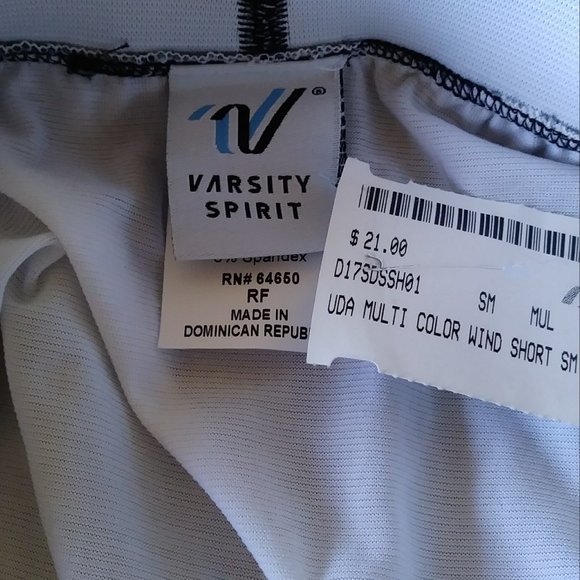 SOLD SOLD Varsity Black /Colorful Active Short S - Picture 5 of 16